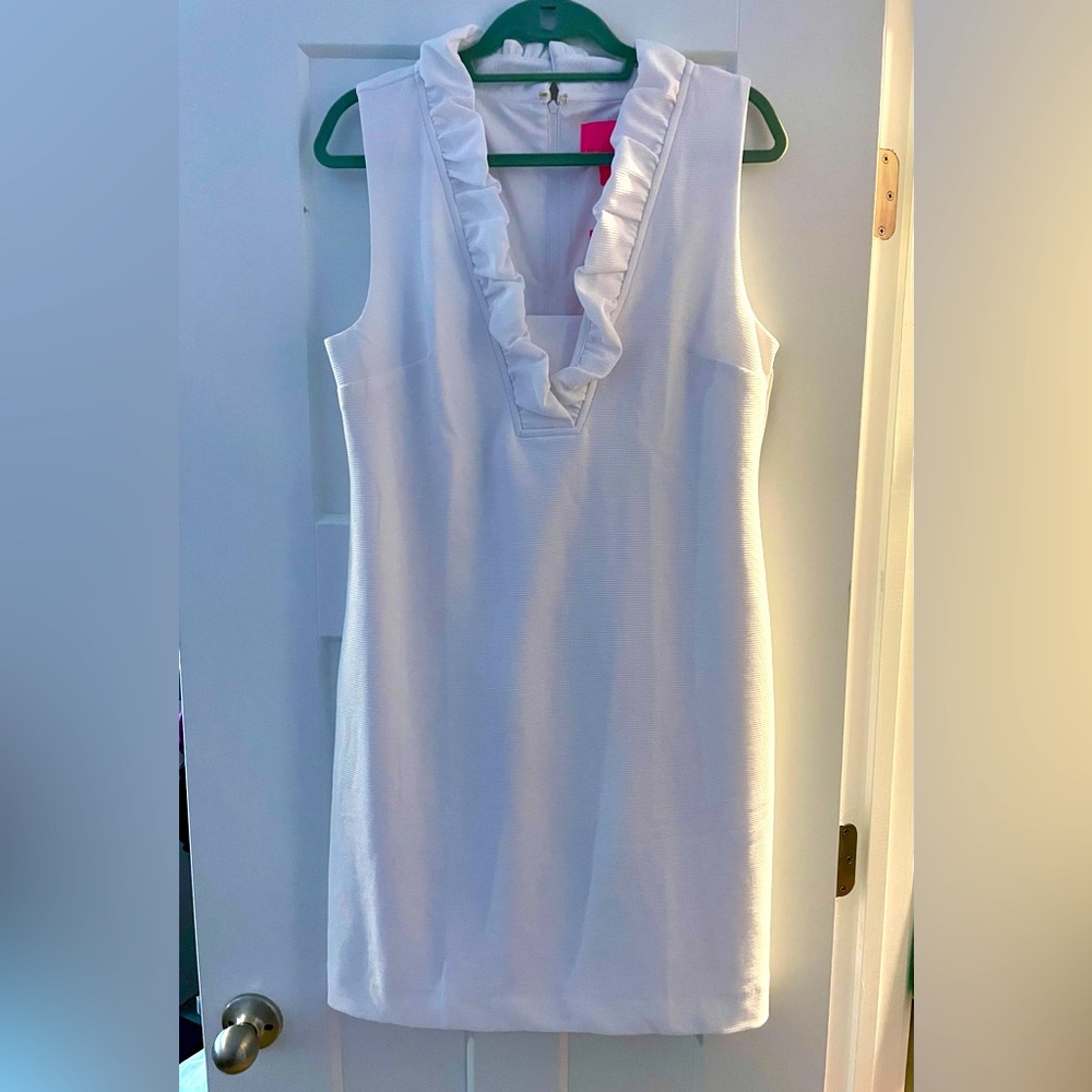 NEW 💗 Lilly Pulitzer! Sleeveless Tisbury Shift. Resort White, Size Large.